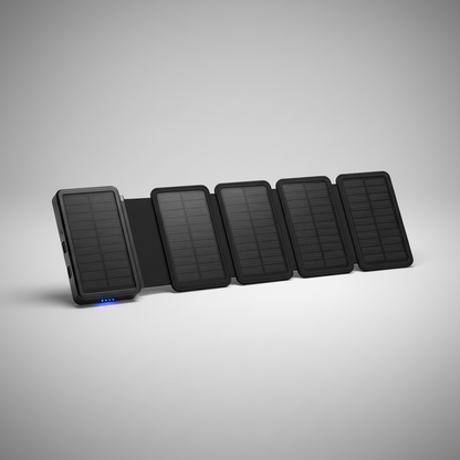 Aufklappbare Solarpowerbank Kunststoff - SunFoldar