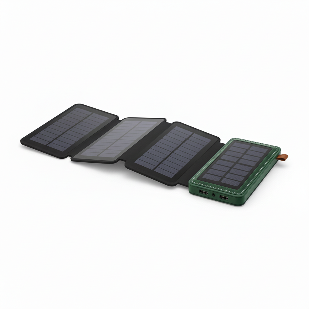 Aufklappbare Solarpowerbank Kunststoff - SunFoldar