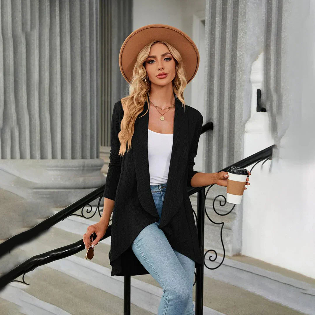 Gebreid Dames Vest met Open Pasvorm – Aurora