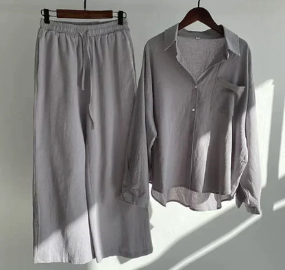 Luchtige tweedelige zomeroutfit van linnen – Geneve