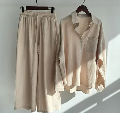 Luchtige tweedelige zomeroutfit van linnen – Geneve