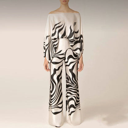 Tweedelige Dames set met print & losse pasvorm – Valeria