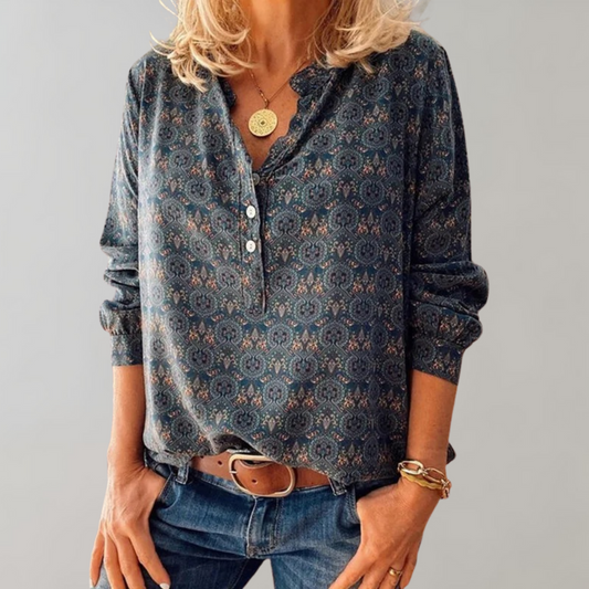Dames Vintage Blouse van Polyester – Selina