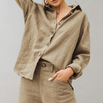 Casual Damesblouse met Knoopsluiting – Noëlle