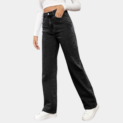 High Waist Baggy Dames Jeans – Elara