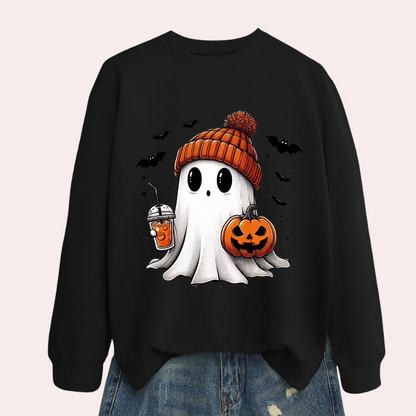 Dames Halloween Sweatshirt met Spookprint – Liora