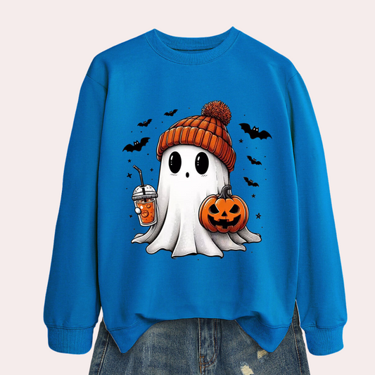 Dames Halloween Sweatshirt met Spookprint – Liora