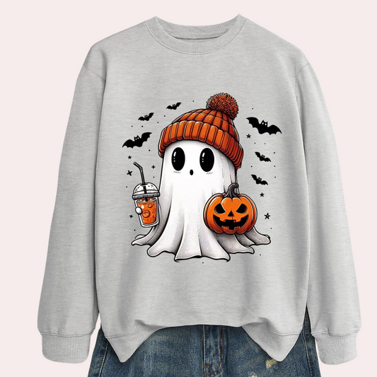 Dames Halloween Sweatshirt met Spookprint – Liora