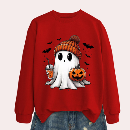 Dames Halloween Sweatshirt met Spookprint – Liora