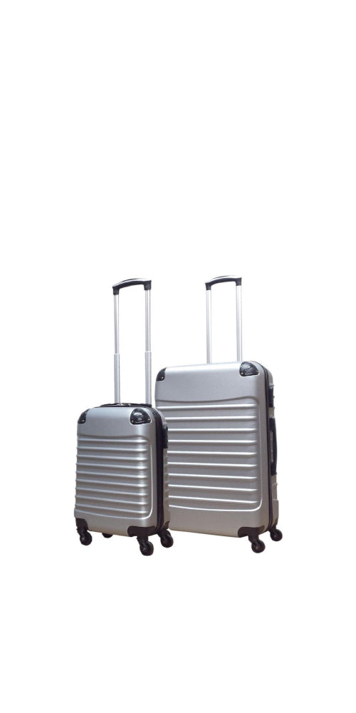 2-Delige Hardshell Kofferset – Milano Zilver
