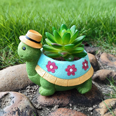 Schattige Schildpad Tuinplantenpot - TurtleBloom