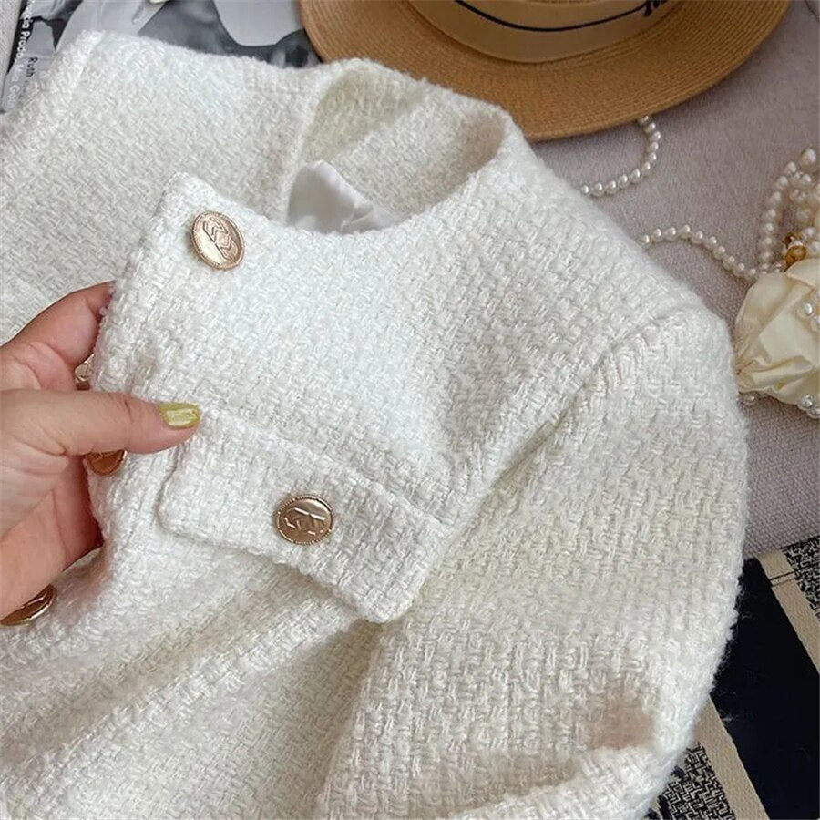 Dames Tweedjas met Ronde Halslijn – Celeste