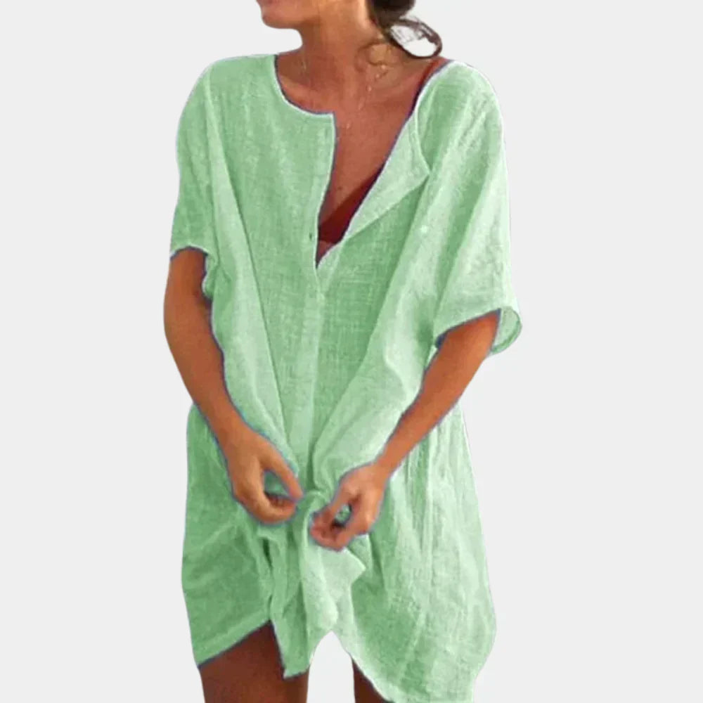 Strandtuniek van linnenmix – Luna