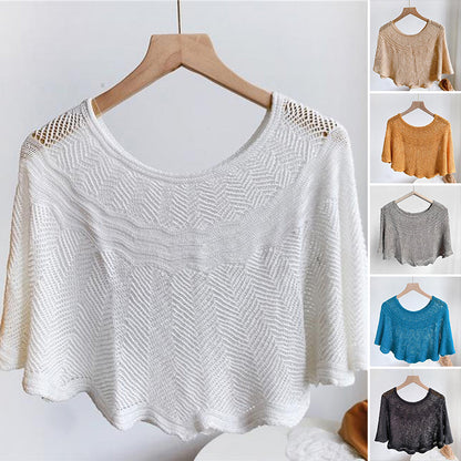 Dames IJszijden Sjaal met Brei & UV-bescherming – Amira