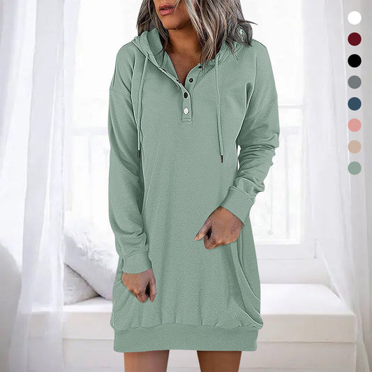 Minimalistische Lange Dames Hoodie – Valeria