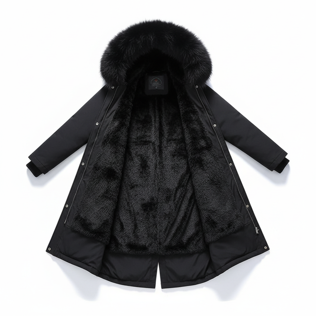 Fleece Parka Mit Kapuze -  Silvia