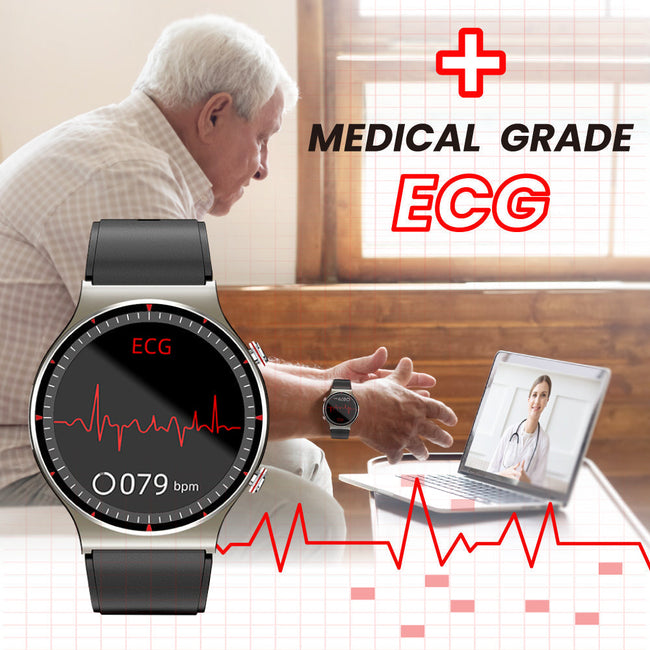 EKG Smartwatch met bloedzuurstof- en hartslagsensor – CardioTrack
