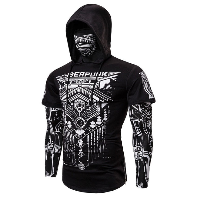 Heren-Hoodie met geïntegreerde Skull-Masker – Herfst-Editie ShadowX