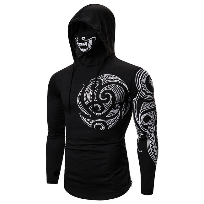 Heren-Hoodie met geïntegreerde Skull-Masker – Herfst-Editie ShadowX