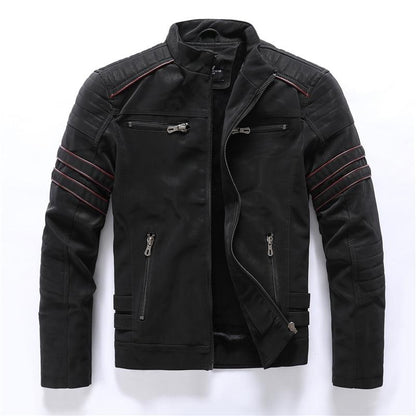 Heren Bikerjack met Staande Kraag – Rafael Herfsteditie