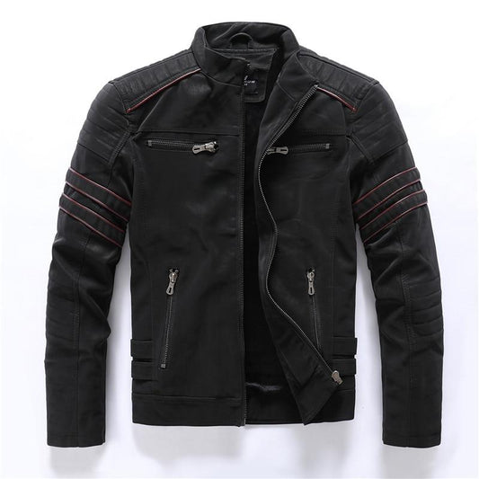 Heren Bikerjack met Staande Kraag – Rafael Herfsteditie