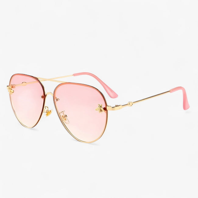 Vintage Piloten Zonnebril met Bijendetail – Halcyon