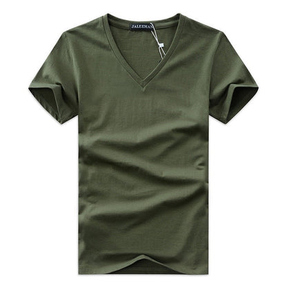 Slim Fit V-hals T-shirt heren – Jonas