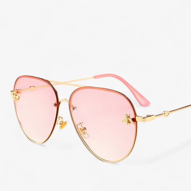 Vintage Piloten Zonnebril met Bijendetail – Halcyon