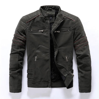 Heren Bikerjack met Staande Kraag – Rafael Herfsteditie
