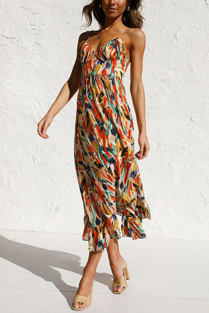 Luchtige maxi zomerjurk met taille-snede – Mira