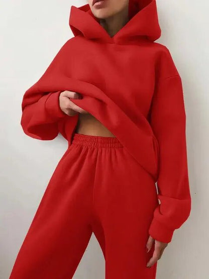 Dames Fleece Hoodie en Joggingbroek-set - Marivelle