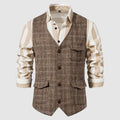 Vintage Heren Gilet met Ruitpatroon – Henri