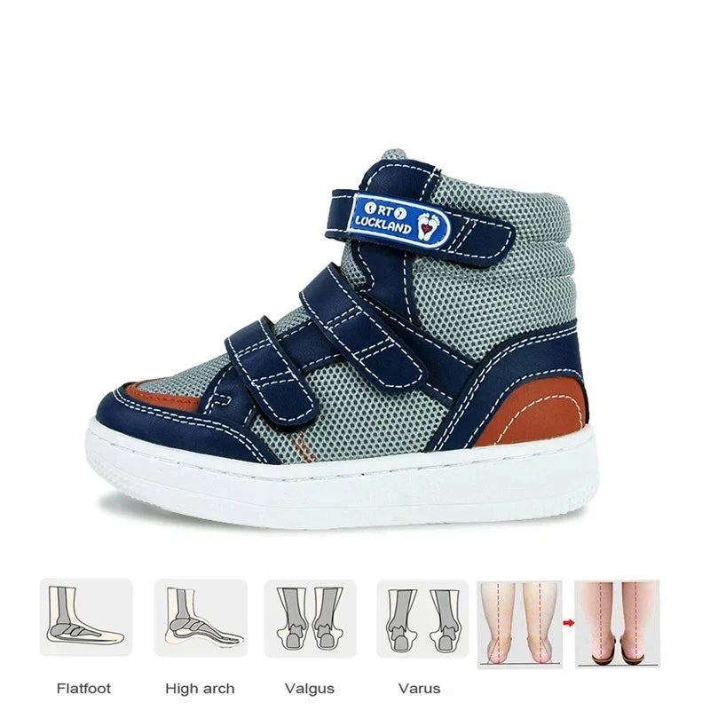 Orthopedische Leren Kinderschoenen met Klittenband – Milo