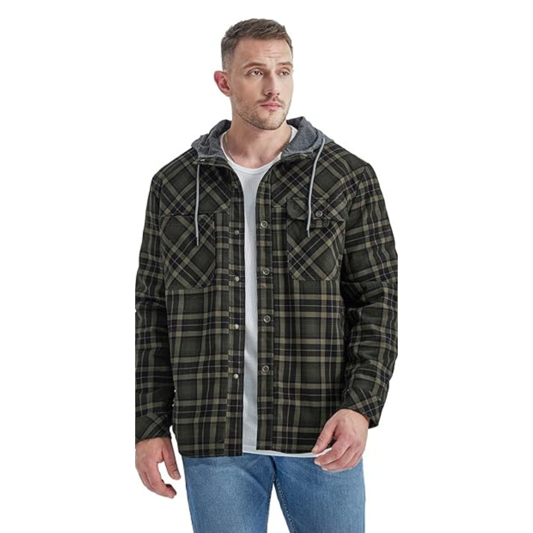 Geruit Heren Outdoorjack met isolatie & waterafstotende coating – Ragnar