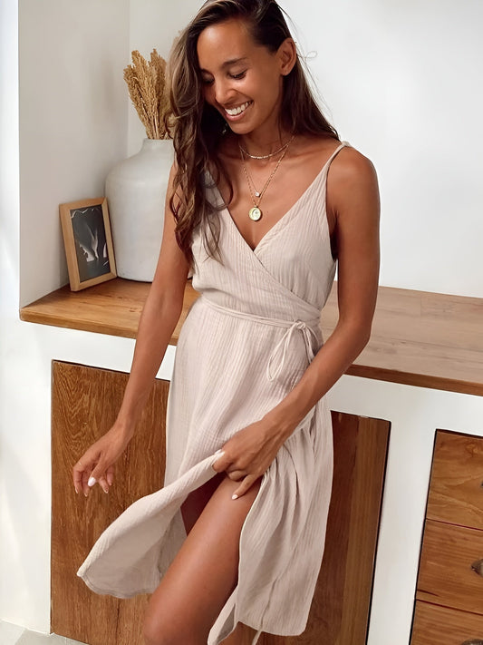Licht zomerjurk met V-hals – Amira