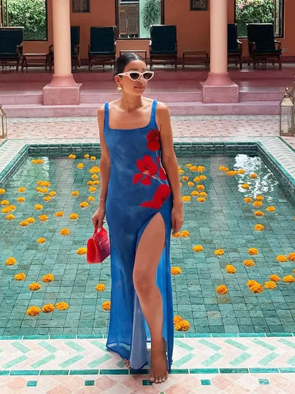 Luchtige lange zomer-maxi-jurk met een vloeiende silhouet – Zelda