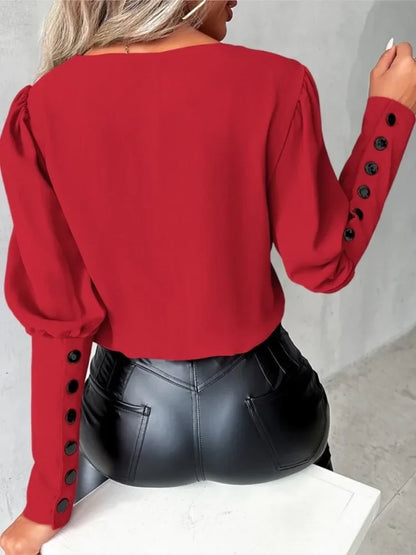 Dames Blouse met V-Hals – Isolde