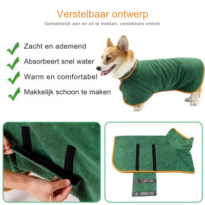 Comfortabele Hondenbadjas - Finn