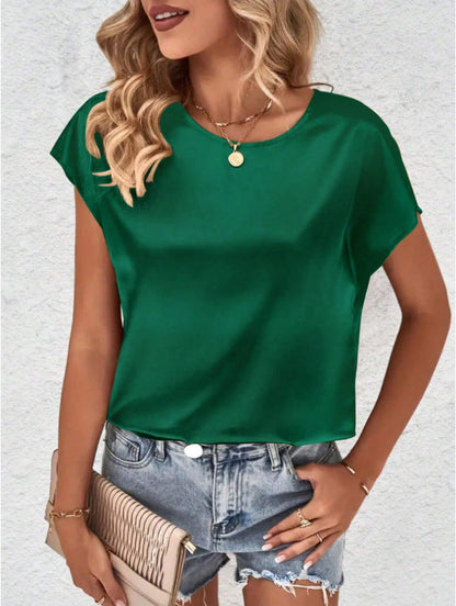 Stijlvol dames vleermuismouwshirt met ronde hals – Milena