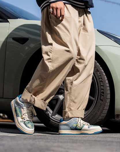 Artistieke uniseks sneakers met sterrennacht-design en comfortabele zool - Lior