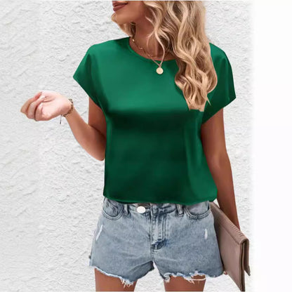 Stijlvol dames vleermuismouwshirt met ronde hals – Milena
