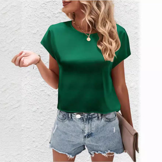 Stijlvol dames vleermuismouwshirt met ronde hals – Milena