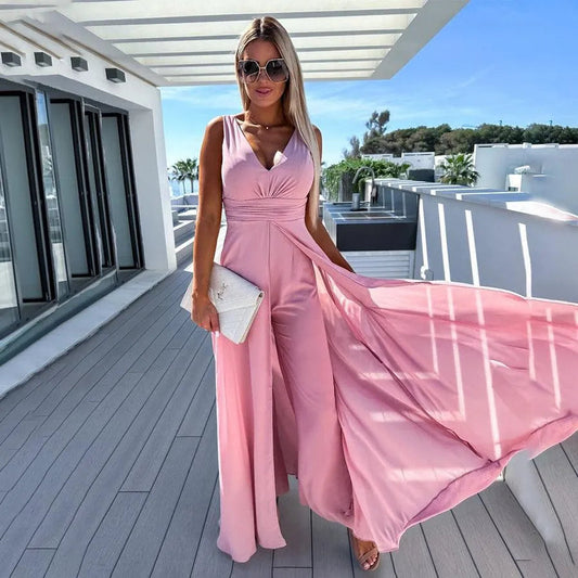 Trendy & comfortabele jeans jumpsuit voor dames met taille-snit – Rhea