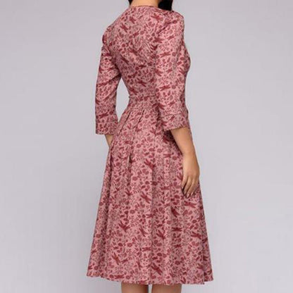 Retro Jurk met Bloemenprint – Florina