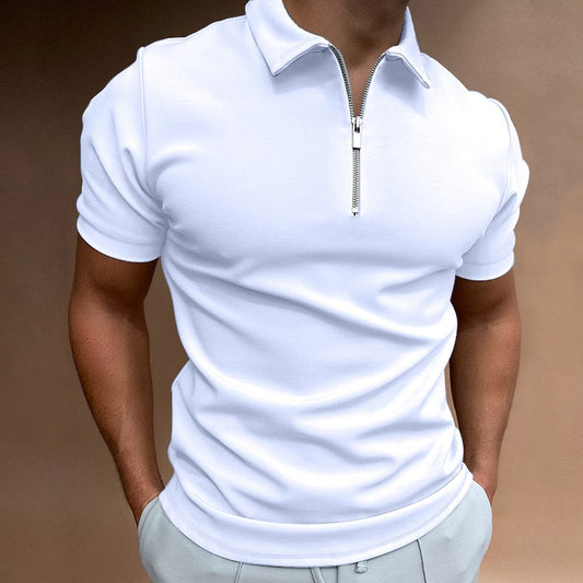 Moderne Slim Fit Polo met rits (1 kopen, 1 gratis) - VestoZip herenpolo