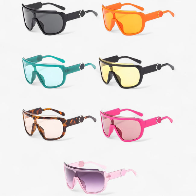 Oversized Monoblock Wraparound Zonnebril – Auron