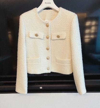 Dames Tweedjas met Ronde Halslijn – Celeste