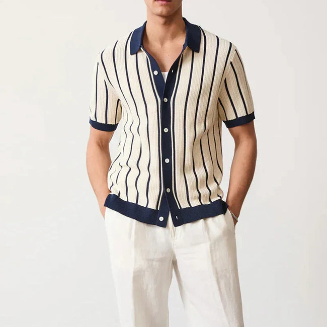 Gestreept Herenoverhemd met Knoopsluiting – Emilio