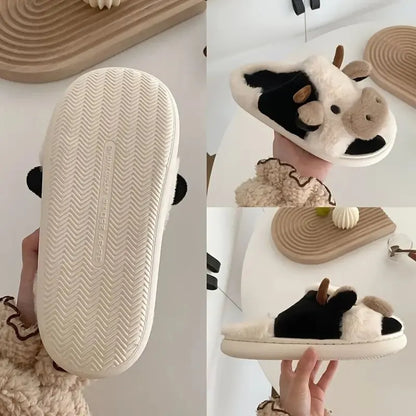 Pluche Pantoffels in Koe Design – PlushCow