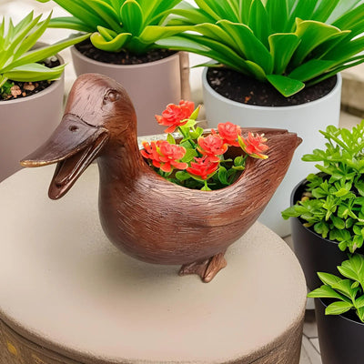 Eendenstandbeeld Bloempot - QuackyPlanter